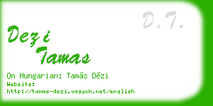 dezi tamas business card