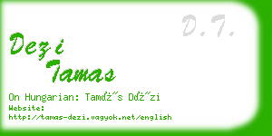 dezi tamas business card